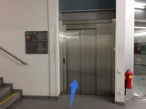 5) Into the elevator